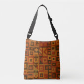 Oranje tribal design crossbody tas (Voorkant)