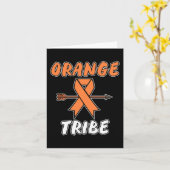 Oranje Tribe Leukemie Awareness Ribbon Support GRA Kaart (Gele Bloem)