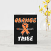 Oranje Tribe Leukemie Awareness Ribbon Support GRA Kaart (Gele Bloem)