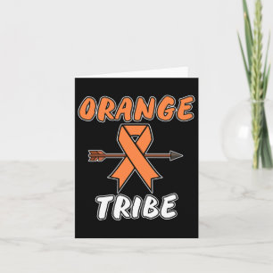Oranje Tribe Leukemie Awareness Ribbon Support GRA Kaart