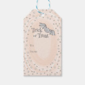 Oranje Trick or treat VAN Baby Halloween Cadeaulabel (Voorkant)