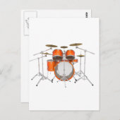 Oranje trommelkit: briefkaart (Voorkant / Achterkant)