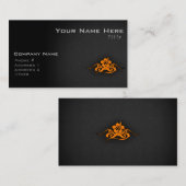 Oranje tropische hibiscus visitekaartje (Voorkant / Achterkant)