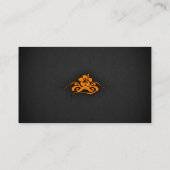 Oranje tropische hibiscus visitekaartje (Achterkant)