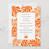 Oranje tropische klasse van 2024 foto afstuderen aankondiging (Achterkant)