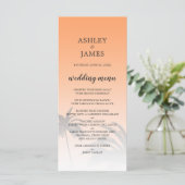 Oranje tropische palmbomen menu (Staand voorkant)