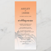 Oranje tropische palmbomen menu (Voorkant)