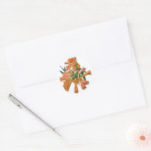 Oranje tropische Stickers (Envelop)