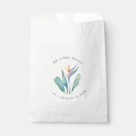 Oranje tropische ventilator bedankzakje