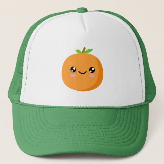 Oranje Trucker Hat Pet (Voorkant)
