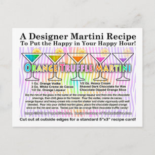 Oranje Truffle Martini Cocktail Recipe Briefkaart