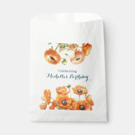 Oranje Tuin Bloemen Verjaardagsfeest Bedankzakje