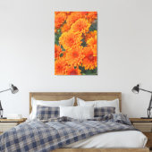 Oranje Tuinbloemen Mums Autumn Art Canvas Afdruk (Insitu (Slaapkamer))