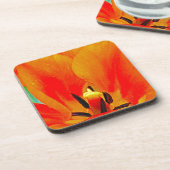 Oranje Tulip Bier Onderzetter (Linkerzijde)