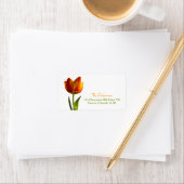 Oranje Tulip bruiloft Adresetiketten Etiket (Insitu)