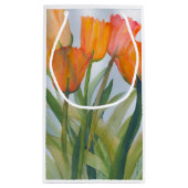 Oranje Tulip Gift Bag Klein Cadeauzakje (Achterkant)