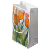 Oranje Tulip Gift Bag Klein Cadeauzakje (Achterkant Gekanteld)