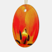 Oranje Tulip Keramisch Ornament (Links)