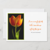 Oranje Tulip Lijst Weddenschap Kaart (Achterkant)