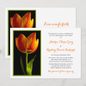 Oranje Tulip Lijst Weddenschap Kaart (Voorkant / Achterkant)