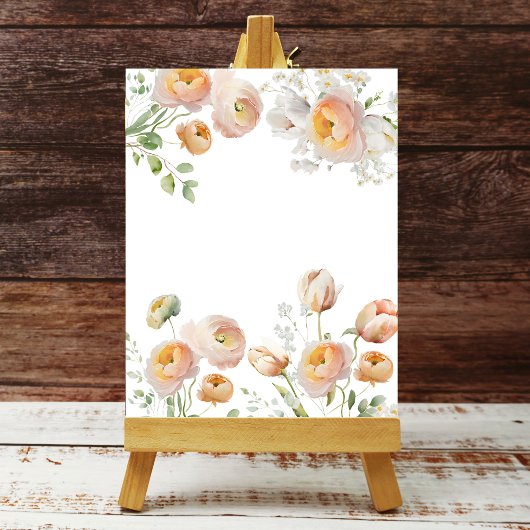 Oranje Tulip Ranunculus Flower Background Poster