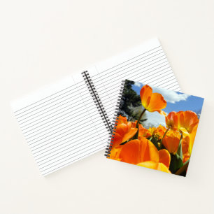 Oranje Tulip Reaching voor de Sky Notitieboek