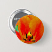 Oranje Tulip Ronde Button 5,7 Cm (Voorkant /achterkant)