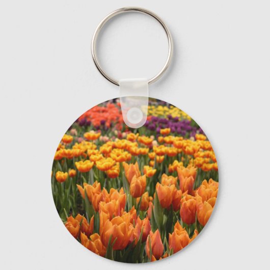 Oranje Tulip Sleutelhanger (Voorkant)