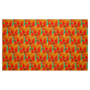 Oranje Tulip Stof
