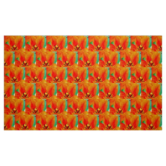 Oranje Tulip Stof (Fat Quarter)