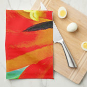 Oranje Tulip Theedoek (Quarter Fold)