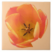 Oranje Tulip Tile Tegeltje (Voorkant)