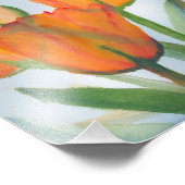 Oranje Tulips foto Foto Afdruk (Hoek)