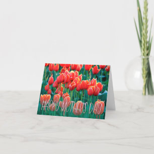 Oranje Tulips Moederdag Happy Kaart