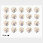 ORANJE TULIPS WEDDINGSTICKERS RONDE STICKER (Vel)