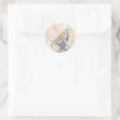 ORANJE TULIPS WEDDINGSTICKERS RONDE STICKER (Tas)