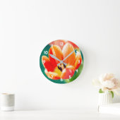 Oranje Tulp Acryl wandklok (Huis)