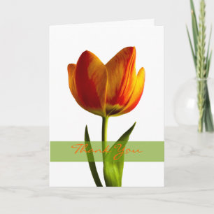 Oranje Tulp Bruiloft Bedankkaart