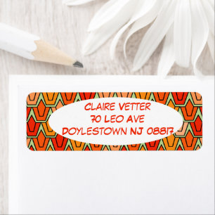 Oranje Tulp Field Etiket