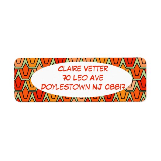 Oranje Tulp Field Etiket (Voorkant)