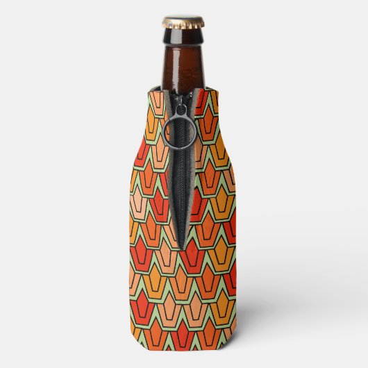 Oranje Tulp Field Flesjeskoeler (Fles Achterkant)