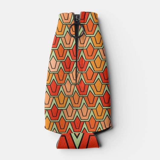 Oranje Tulp Field Flesjeskoeler (Achterkant)