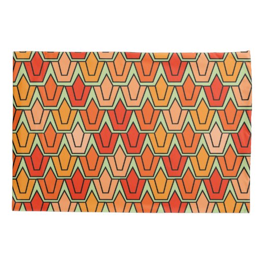 Oranje Tulp Field Kussensloop (Achterkant)