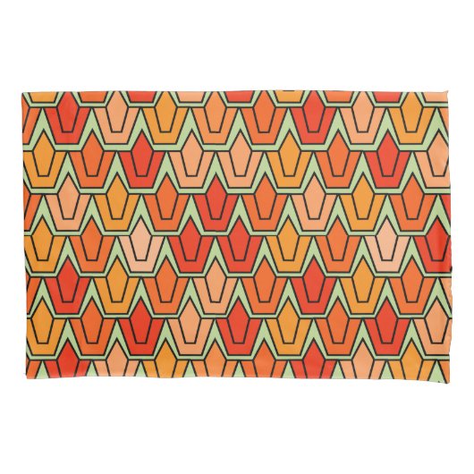 Oranje Tulp Field Kussensloop (Voorkant)