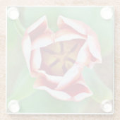 Oranje Tulp Flower Art Onderzetter (Achterkant)