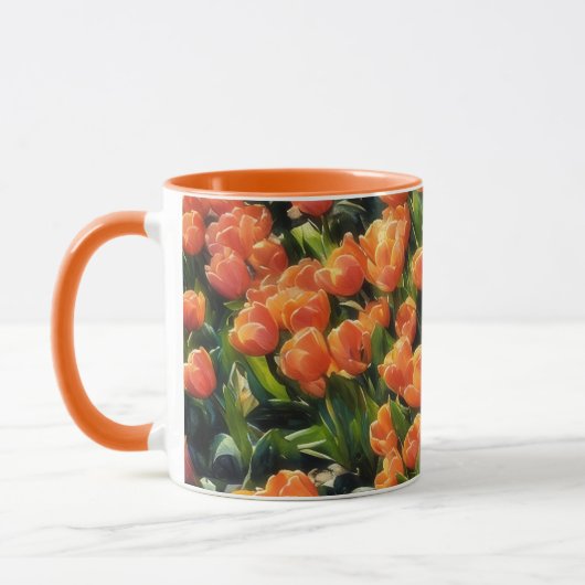 Oranje Tulp Flower Garden Art Mok Cup (Links)