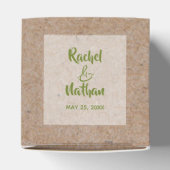 Oranje Tulp op Kraft 2" Feestgunst Dozen Bedankdoosjes (Bovenkant)