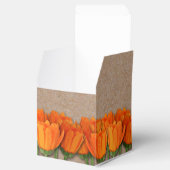 Oranje Tulp op Kraft 2" Feestgunst Dozen Bedankdoosjes (Geopend)