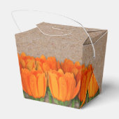 Oranje Tulp op Kraft Haal stijlvolle pleisters eru Bedankdoosjes (Achterkant)