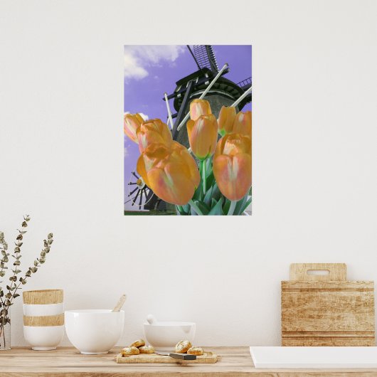 Oranje Tulp Poster (Keuken)